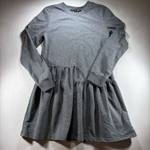 English Factory Unbalanced Seam Dress, Long Sleeve Mini XS